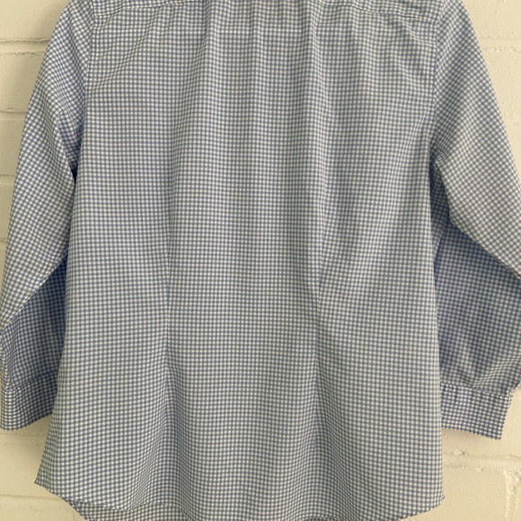 womens ralph lauren classic preppy light blue and white checked blouse size s - Picture 2 of 7